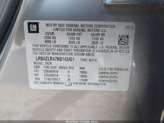 2022 BUICK ENVISION LRBAZLR47ND143401 Photo 8