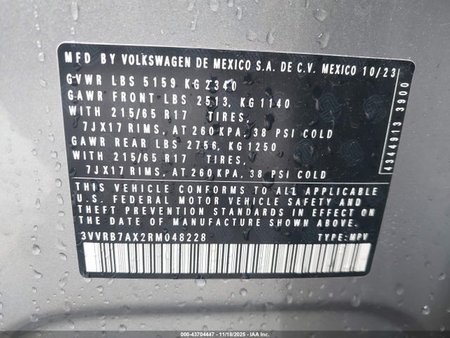 Volkswagen Tiguan 2.0t S 2024 3VVRB7AX2RM048228 Image 9