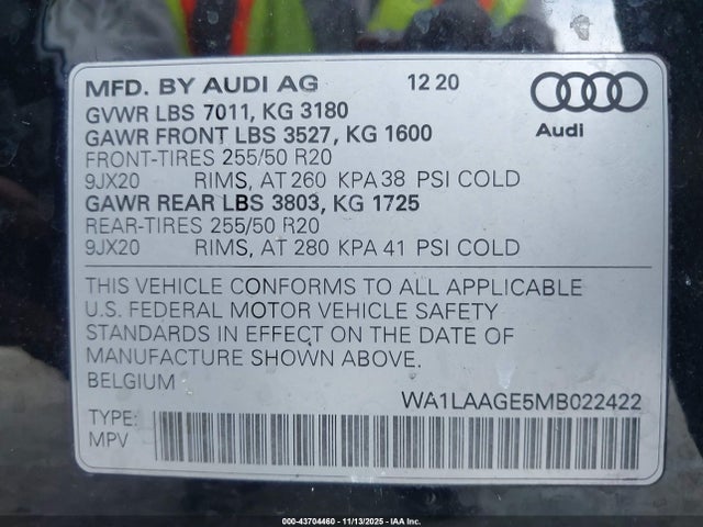 2021 AUDI E-TRON WA1LAAGE5MB022422 Photo 8