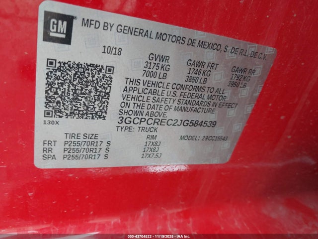 Chevrolet Silverado 1500 1lt 2018 3GCPCREC2JG584539 Image 9