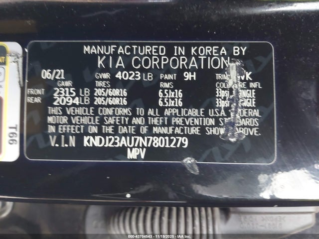 KIA SOUL LX 2022 KNDJ23AU7N7801279 Image 9