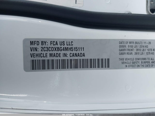Dodge Charger Sxt Rwd 2021 2C3CDXBG4MH515111 Image 9
