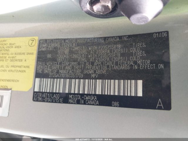 2006 LEXUS RX 330 2T2GA31U16C051709 Photo 8