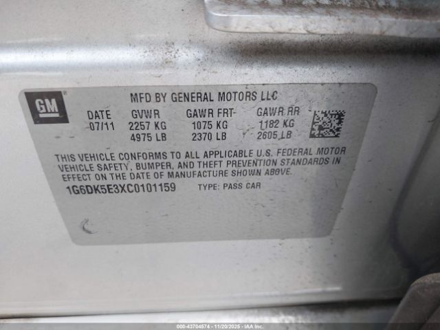 2012 CADILLAC CTS 1G6DK5E3XC0101159 Photo 8