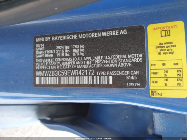 2014 MINI COUNTRYMAN WMWZB3C59EWR42172 Photo 8