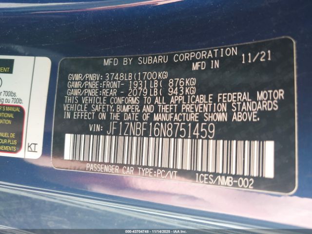 2022 TOYOTA GR86 JF1ZNBF16N8751459 Photo 8