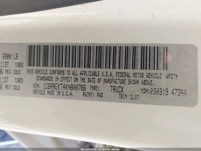 2019 RAM 1500 1C6RREKT4KN800766 Photo 8