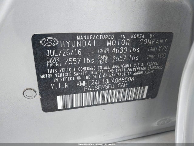KMHE24L13HA048508 Hyundai gdi nu