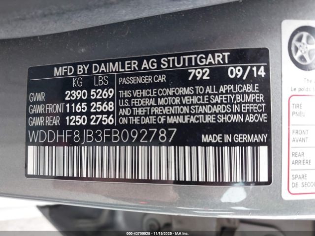 2015 MERCEDES-BENZ E 350 WDDHF8JB3FB092787 Photo 8