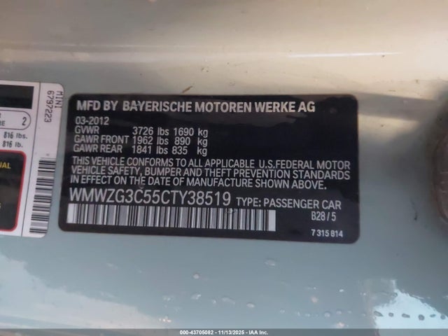 2012 MINI COOPER S CLUBMAN WMWZG3C55CTY38519 Photo 8