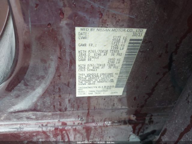 2015 NISSAN ARMADA 5N1BA0ND2FN618980 Photo 8