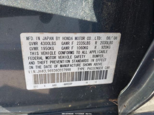 2006 ACURA TSX JH4CL96936C037998 Photo 8
