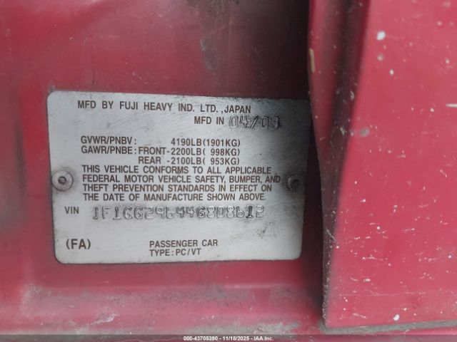 2004 SUBARU IMPREZA JF1GG29644G808612 Photo 8