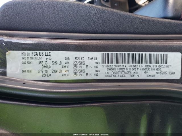 2015 DODGE DURANGO 1C4SDHCT9FC946039 Photo 8