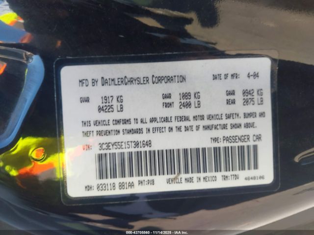 2005 CHRYSLER PT CRUISER 3C3EY55E15T301648 Photo 8