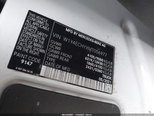 2021 MERCEDES-BENZ SPRINTER 2500 W1Y4ECHYXMT056977 Photo 8