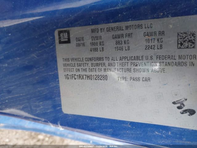 2017 CHEVROLET CAMARO 1G1FC1RX7H0128280 Photo 8