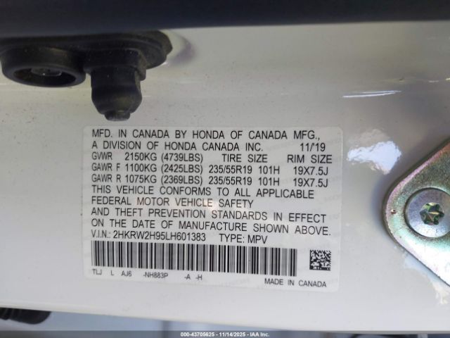 2020 HONDA CR-V 2HKRW2H95LH601383 Photo 8