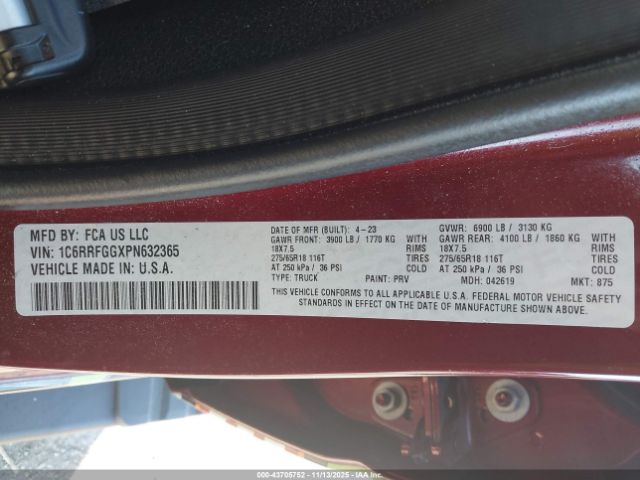 2023 RAM 1500 1C6RRFGGXPN632365 Photo 8