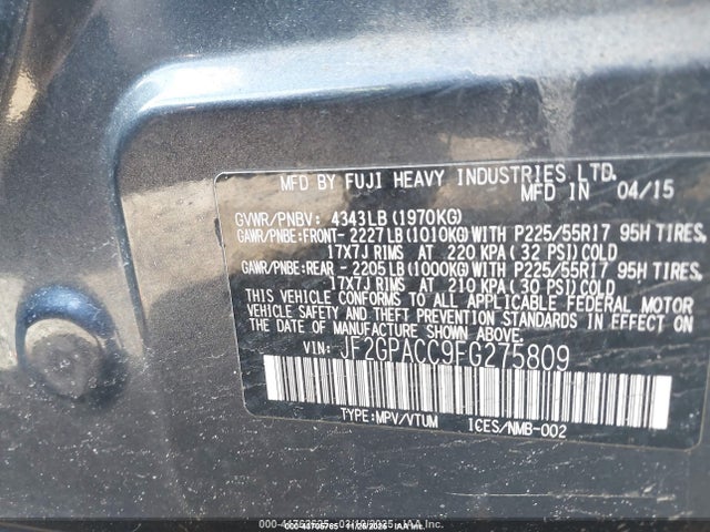 JF1GPAP62G8331450 Subaru Impreza 2.0i Sport Premium