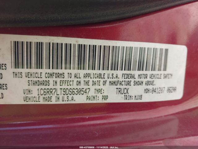 2013 RAM 1500 1C6RR7LT9DS630547 Photo 8