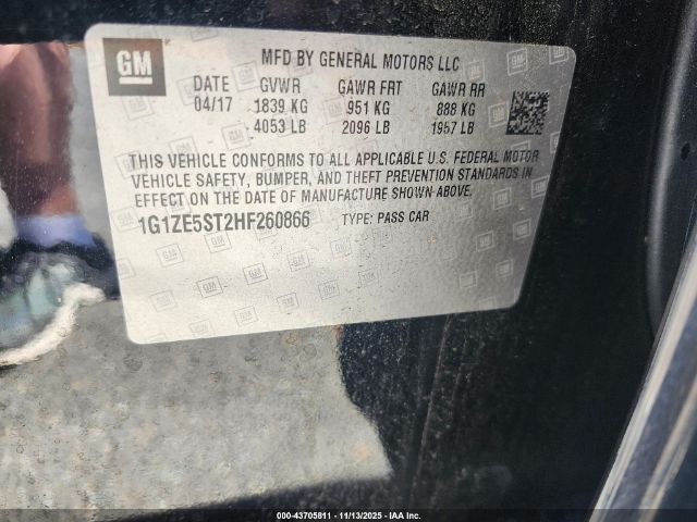 2017 CHEVROLET MALIBU 1G1ZE5ST2HF260866 Photo 8