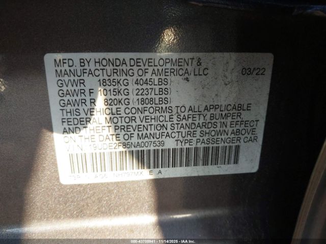 2022 ACURA ILX 19UDE2F85NA007539 Photo 8