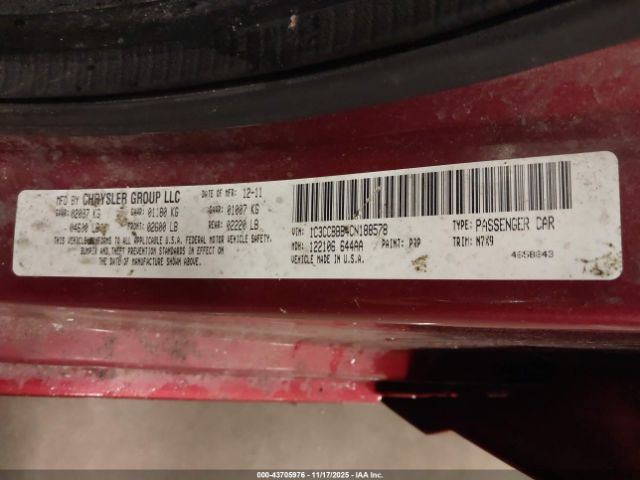 2012 CHRYSLER 200 1C3CCBBB4CN188578 Photo 8