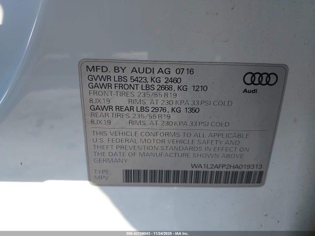 2017 AUDI Q5 WA1L2AFP2HA019313 Photo 8