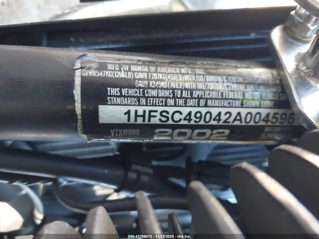 2002 HONDA VTX1800 1HFSC49042A004596 Photo 9