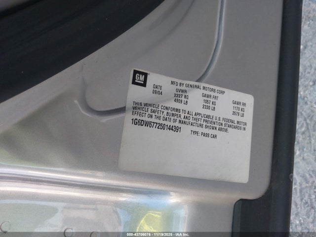 2005 CADILLAC STS 1G6DW677250144391 Photo 8