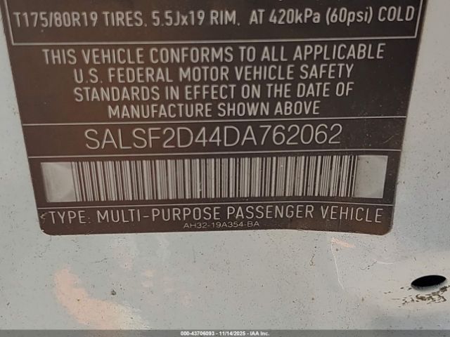 2013 LAND ROVER RANGE ROVER SPORT SALSF2D44DA762062 Photo 8