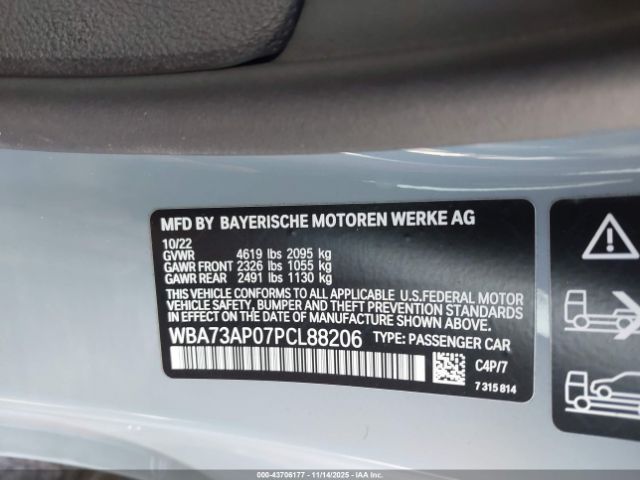 2023 BMW 430I WBA73AP07PCL88206 Photo 8