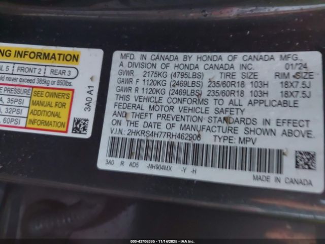 2024 HONDA CR-V 2HKRS4H77RH462906 Photo 8
