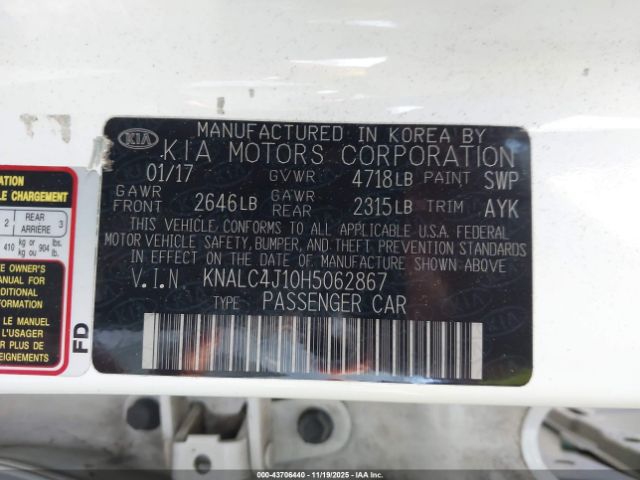 2017 KIA CADENZA KNALC4J10H5062867 Photo 8
