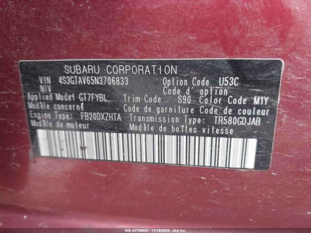 2022 SUBARU IMPREZA 4S3GTAV65N3706833 Photo 8