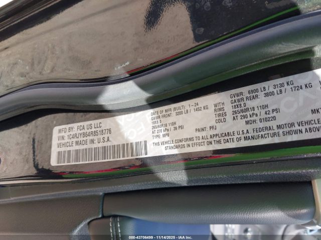 2024 JEEP GRAND CHEROKEE 4XE 1C4RJYB64R8518776 Photo 8