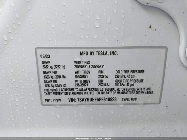 2023 TESLA MODEL Y 7SAYGDEF6PF810928 Photo 8
