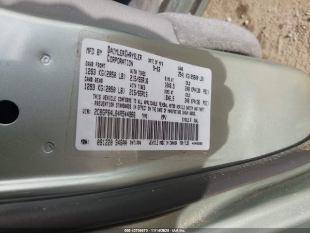 2004 CHRYSLER TOWN & COUNTRY 2C8GP64L64R544966 Photo 8