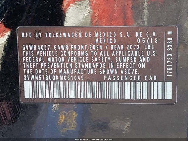 2019 VOLKSWAGEN JETTA 3VWN57BU0KM031049 Photo 8