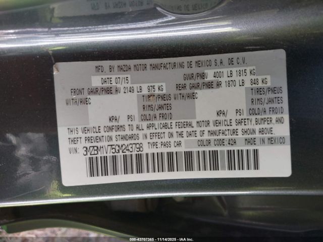 2016 MAZDA MAZDA3 3MZBM1V75GM243798 Photo 8