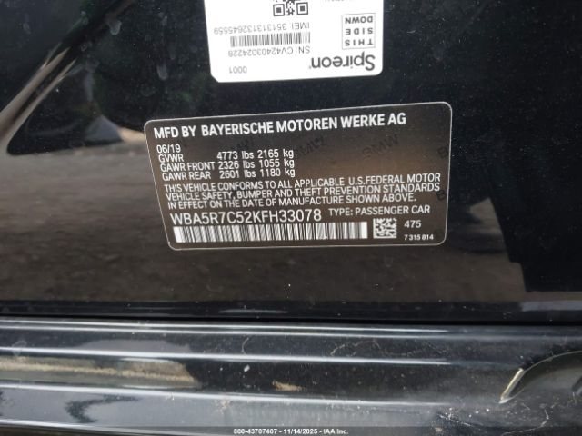 2019 BMW 330I WBA5R7C52KFH33078 Photo 8