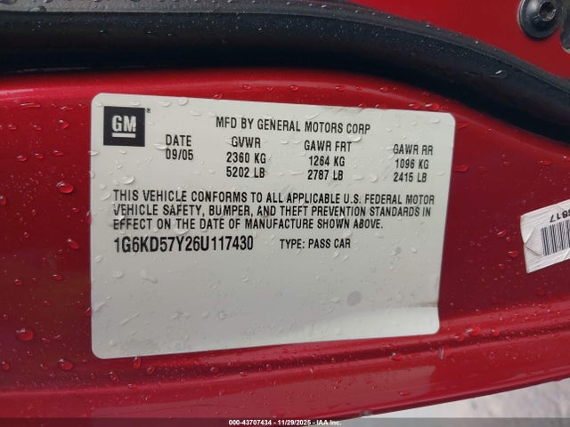 2006 CADILLAC DTS 1G6KD57Y26U117430 Photo 8