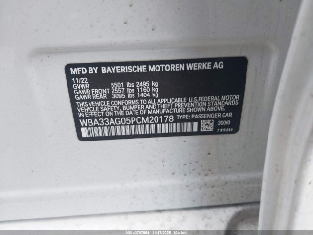 2023 BMW 530E WBA33AG05PCM20178 Photo 8