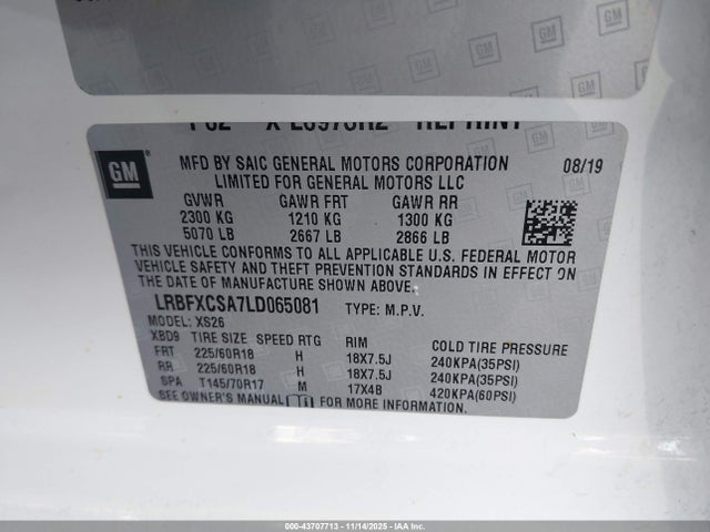 Buick Envision Fwd Essence 2020 LRBFXCSA7LD065081 Image 9