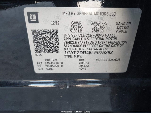 2020 CADILLAC XT4 1GYFZDR46LF075293 Photo 8