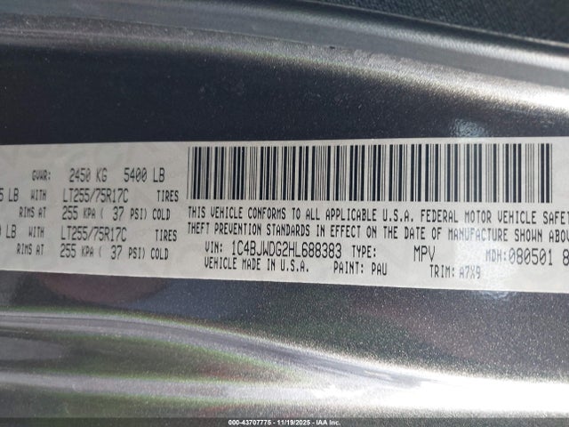 2017 JEEP WRANGLER UNLIMITED 1C4BJWDG2HL688383 Photo 8