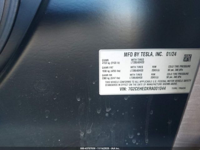 2024 TESLA CYBERTRUCK 7G2CEHEDXRA001044 Photo 8