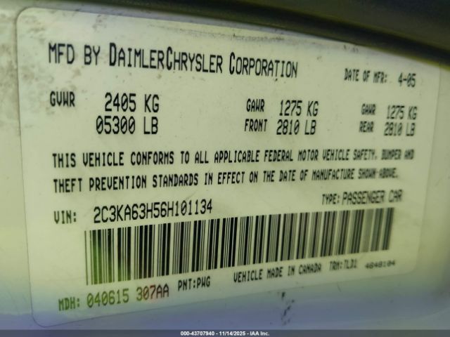 2006 CHRYSLER 300C 2C3KA63H56H101134 Photo 8