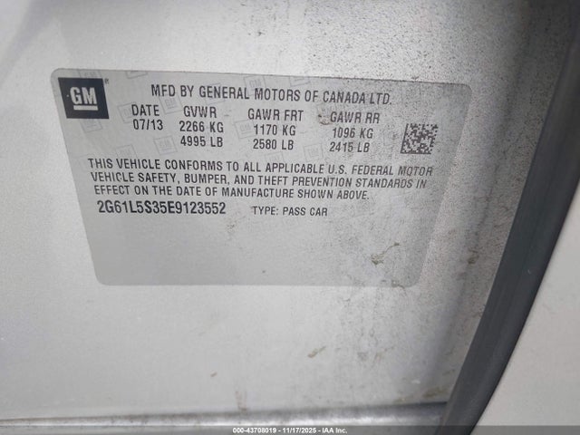 2014 CADILLAC XTS 2G61L5S35E9123552 Photo 8